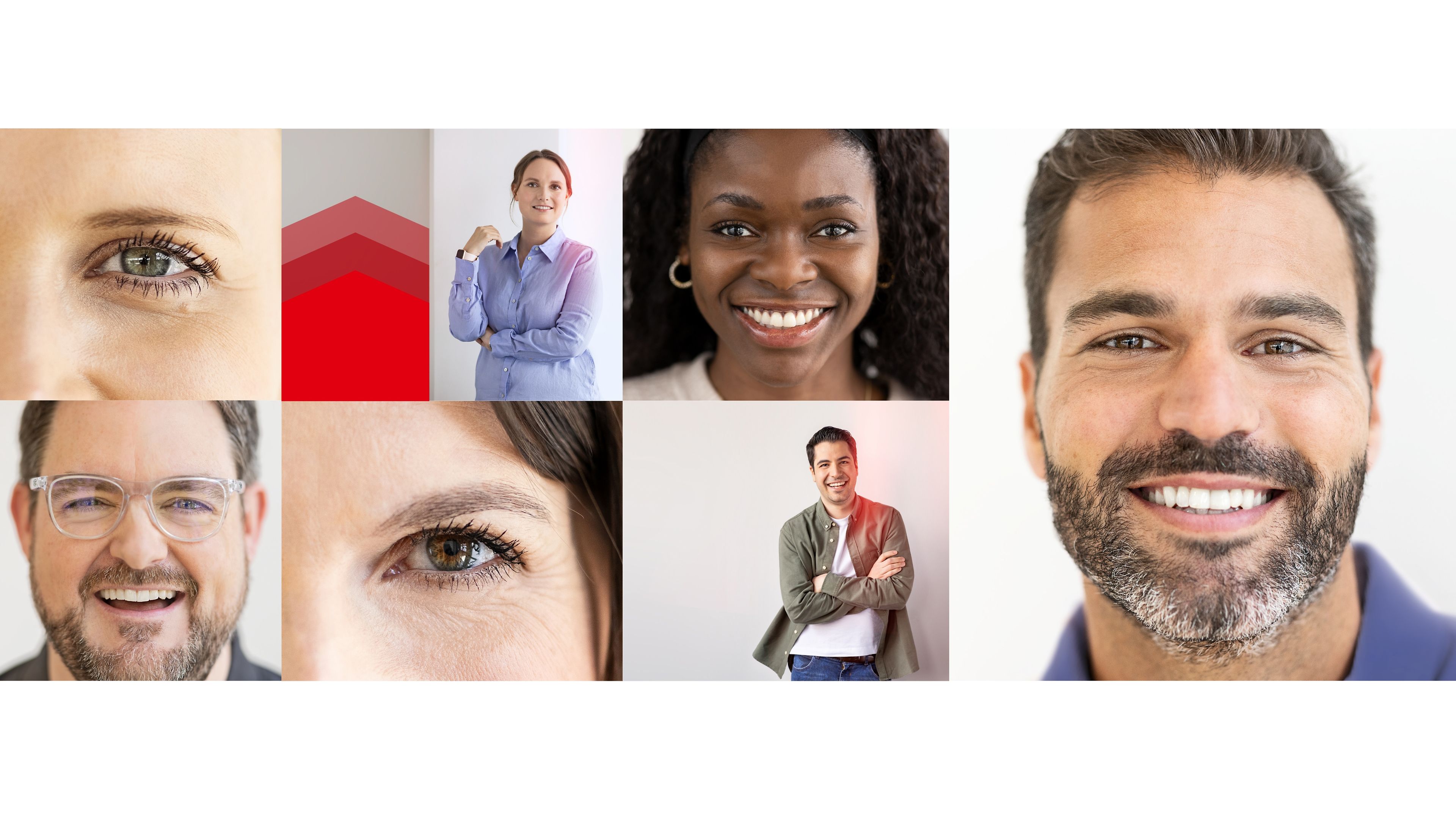 Varios retratos de empleados de Henkel reunidos en un collage