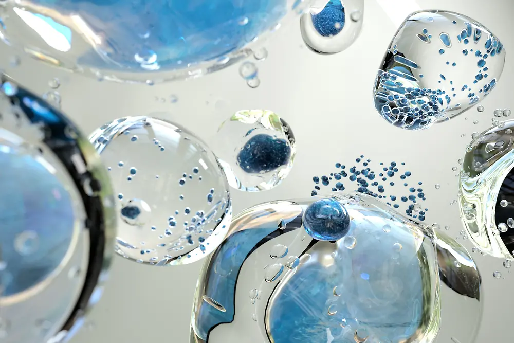 Ilustración abstracta de gotas de agua.
