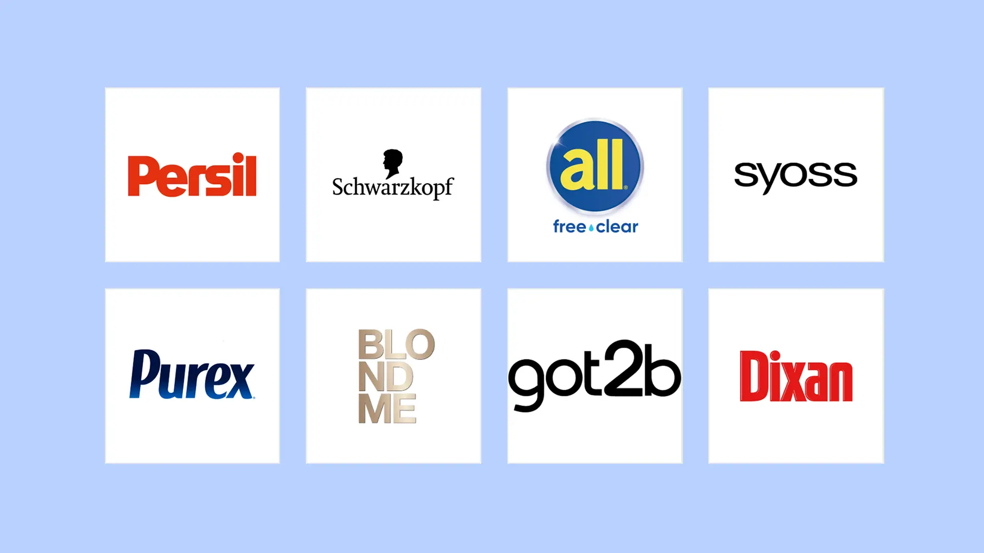 Una selección de logotipos de Henkel Consumer Brands