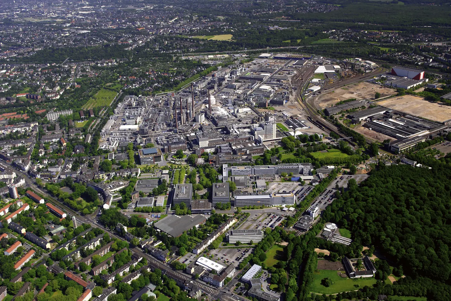 Vista aérea de la sede central de Henkel en Düsseldorf